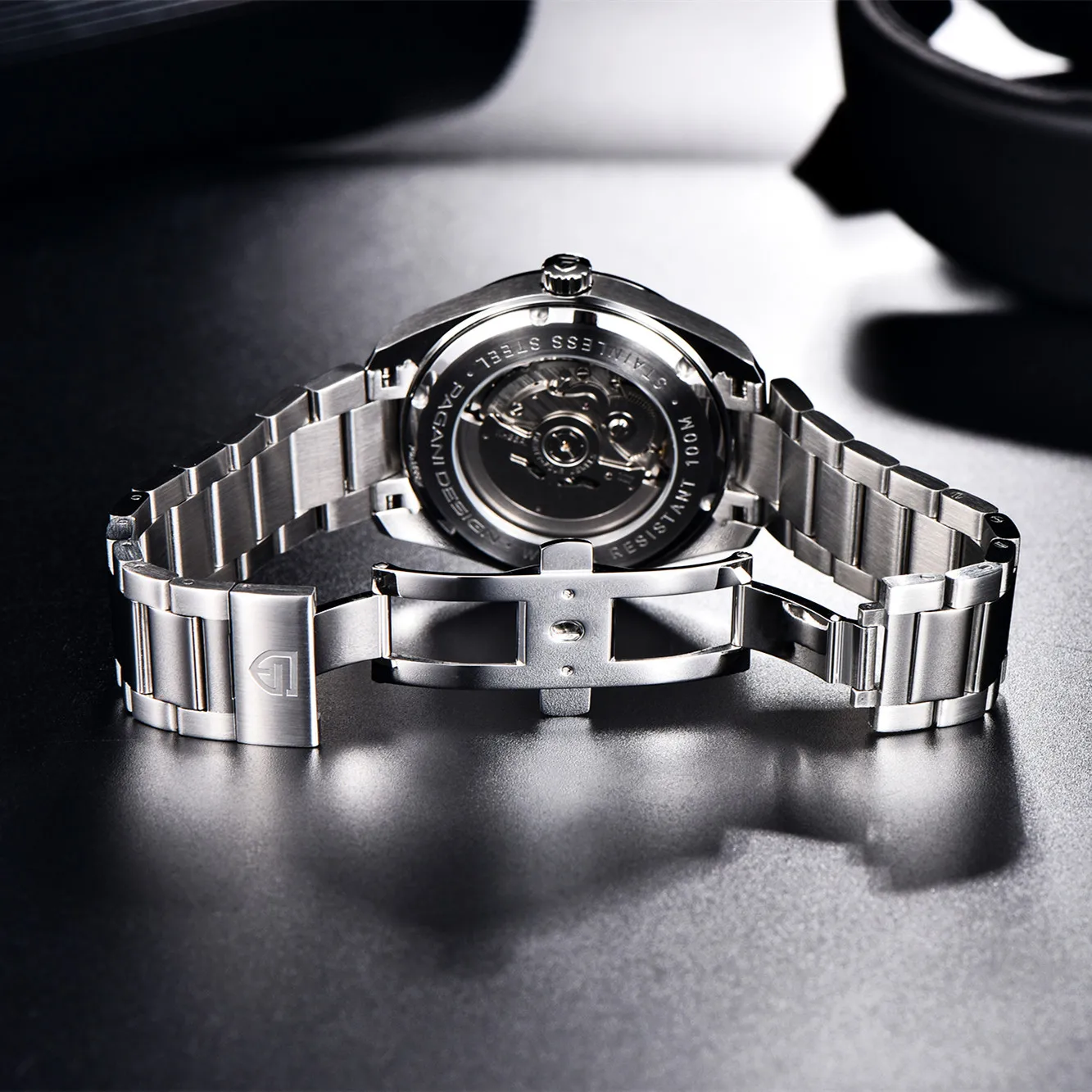 PAGANI DESIGN 40mm Dial Watches 100M Waterproof Luminous Automatic Mechanical Stainless Steel Watch For Men Relogio Masculino