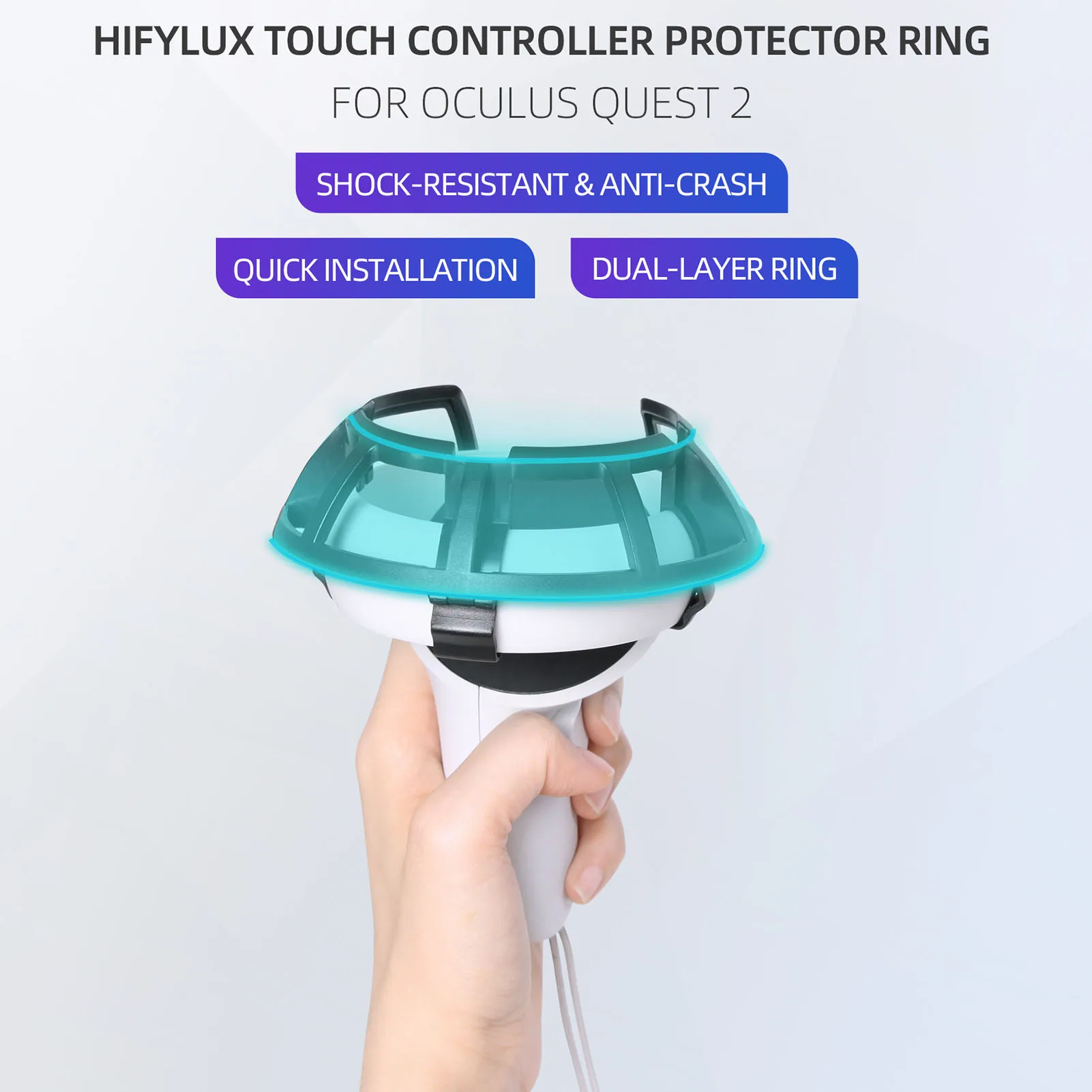 VR Touch Controller Grip Protective Cover Cage For Oculus Quest 2 Durable Scratchproof Shockproof Anticrash Protective Cage