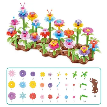 

Flower Garden Building Toys - Build a Bouquet Floral Arrangement Playset for Toddlers and Kids Age 3, 4, 5, 6 Year Old