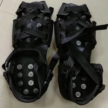 1 пара, покрытие для обуви для альпинизма, для катания на лыжах, Нескользящие, для снега, с ремешками, для походов, универсальные, для прогулок на открытом воздухе, тяговые скобы, 32 шпильки