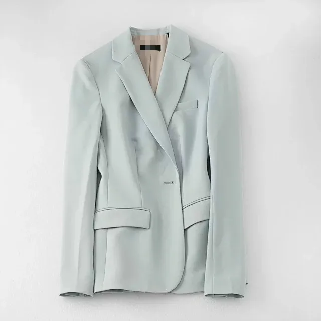Green Coat Женское пальто осень и зима двухцветный костюм из трех уксусной кислоты - Цвет: Green Coat
