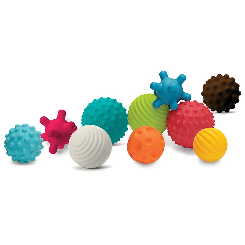 

Baby Ball Games Educational Hand Ball Baby Toys Tino Baby Bump Surface Effective Perception Ball 3-6-12 PCs