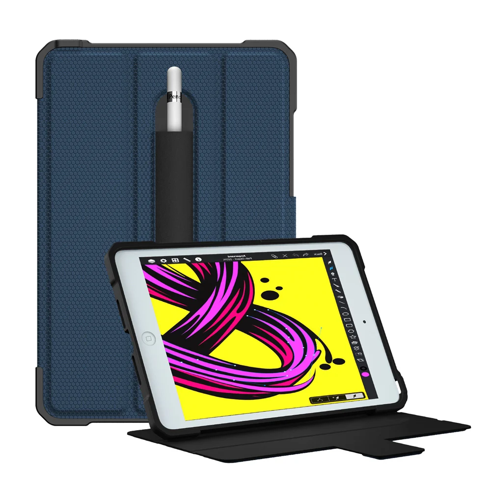 Для iPad Mini 5 4 3 2 1 противоударный чехол с карандашом 8 дюймов Универсальный Планшет Смарт-Чехол плечевой ремень аксессуары KTZ