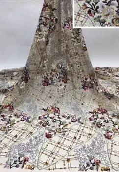 

nice looking feather embroidery tulle mesh lace fabric Sat-59.2807 with good quality for party dress