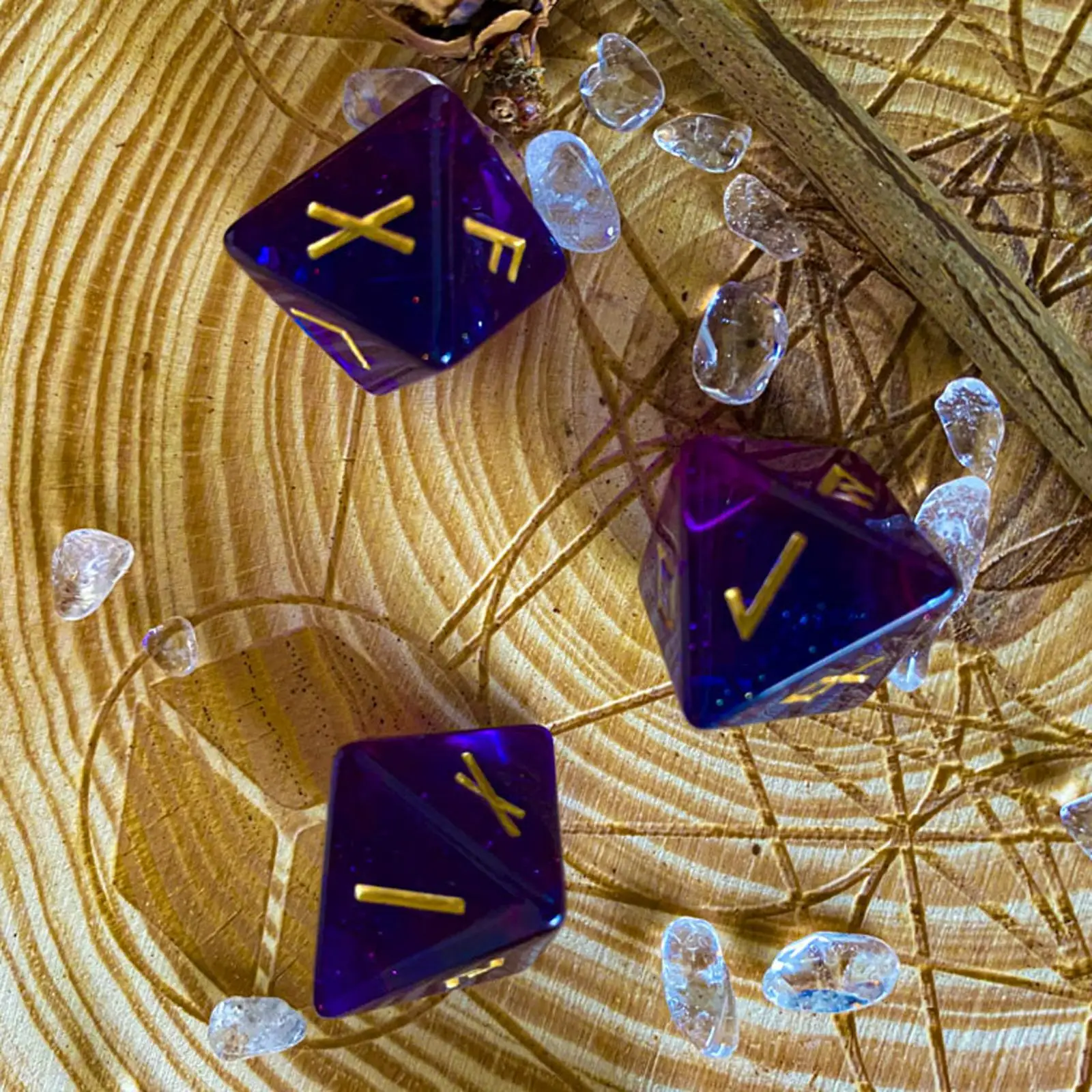 Rune Resin Exquisite Divination Dice Astrology Constellation for Table Games