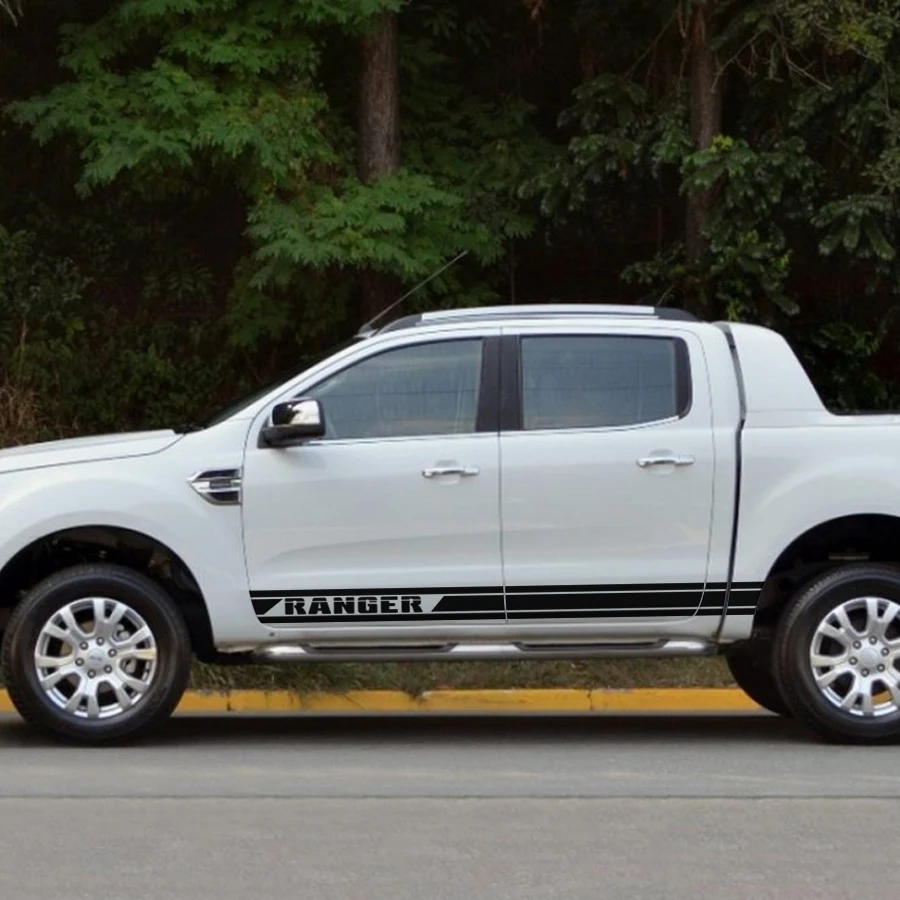 2 шт. градиентная боковая полоса графическая Виниловая наклейка для Ford ranger 2012 2013