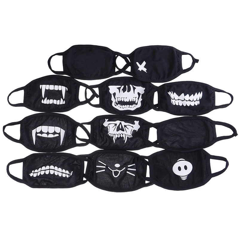 Hot Sale Black Cotton Bear Dustproof Mouth Face Mask Anime Cartoon Bear Women Men Sexy Party Mask Face Mouth Masks