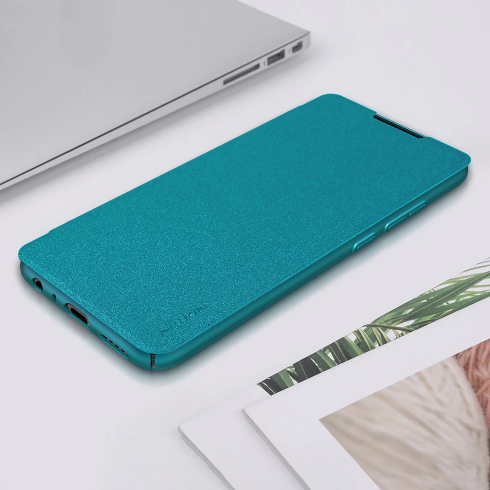 Для Xiaomi Redmi Note 8 pro чехол NILLKIN Блестящий Роскошный кожаный чехол-книжка для Xiaomi Redmi Note 8 чехол - Цвет: Blue