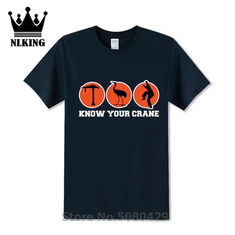 Know Your Crane Karate Kid Letter Tops Tees Dojo Cobra Kai Miyagi Japan Kung fu high quality Cotton Short t shirt T-Shirt Judo | Мужская