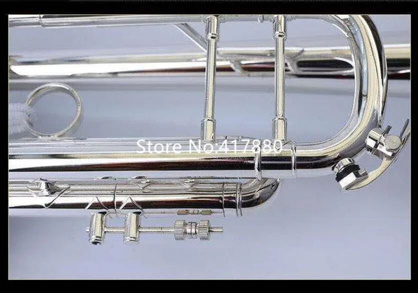 Professional 180S -37 Bb Flat Small Trumpet Silver Plated Musical Instruments High Quality with Mouthpiece