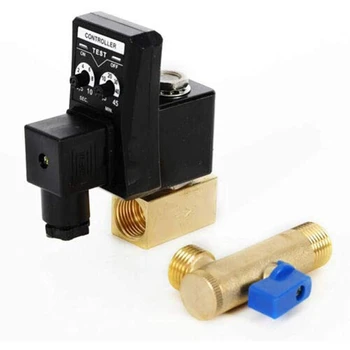 

1/2Inch AC 110V Adjustable Timed Water Tank 2-Way Direct-Acting Drain Valve for Compressed Air Gas Systerm Tools