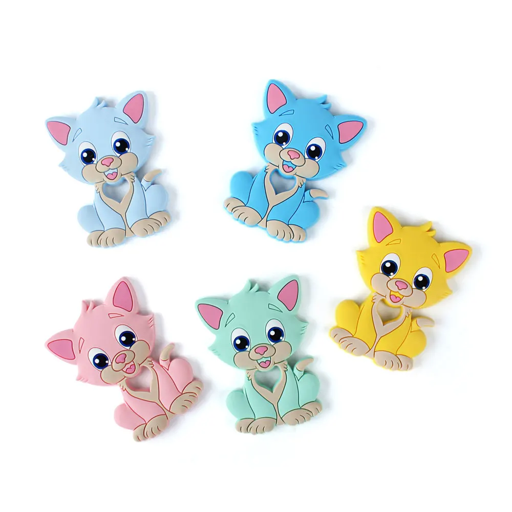 1pc Silicone Baby Teether Cartoon Animal BPA Free Food Grade DIY Nipple Holder Pacifier Chain teething toys,baby teething toys,silicone teething toys,silicone teether