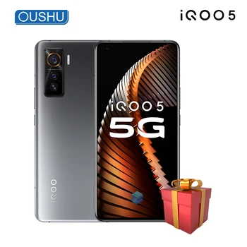 شراء5G الهاتف الذكي الأصلي IQOO 5 Snapdragon 865 6.56 ''AMOLED 120Hz شاشة 8GB 128GB 50MP UFS3.1 4500mAh 55W شاحن هاتف محمول يعمل بنظام تشغيل أندرويد
