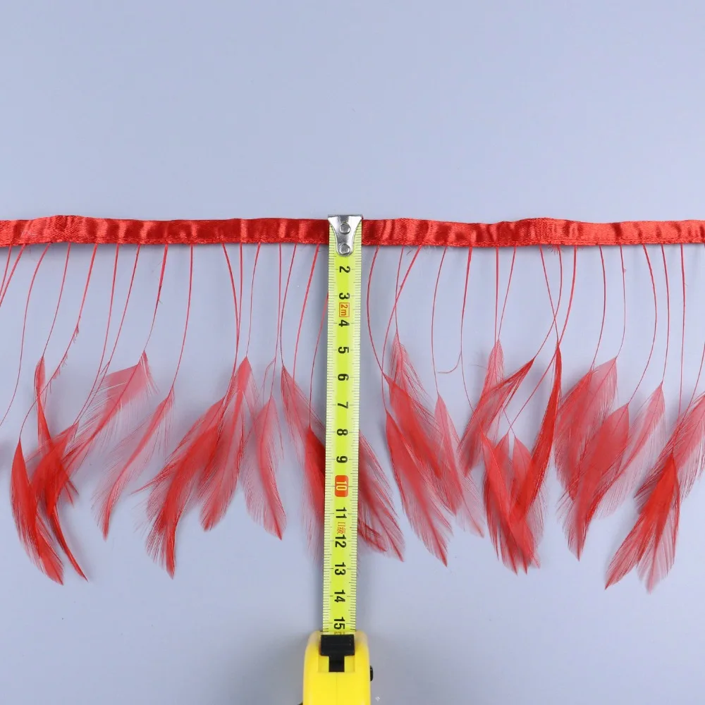 JB0502003 red chicken necklace feather trims 3