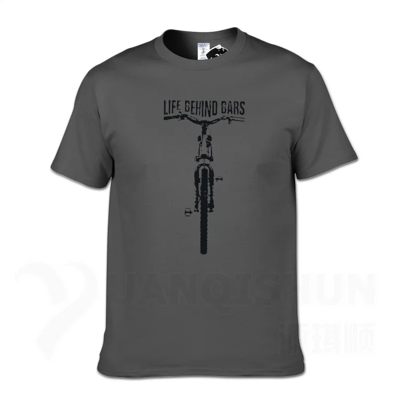 16 цветов, модная футболка с круглым вырезом, забавная одежда, повседневные футболки с коротким рукавом, Мужская футболка для горного велоспорта - Цвет: Charcoal gray 2