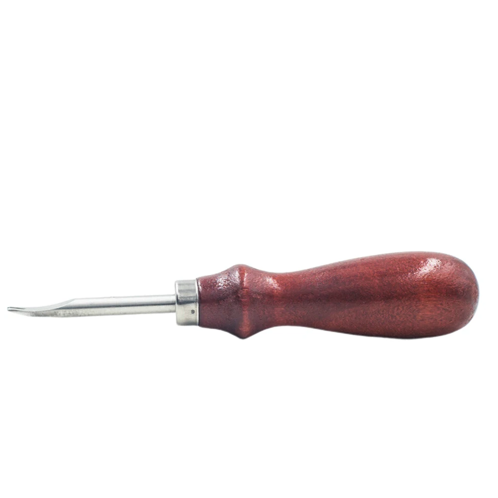 Легированная сталь Skiving DIY инструмент для полировки деревянной ручкой режущая кожа кромка острый ремень ручной Прочный ручной домашний - Цвет: 1.2mm