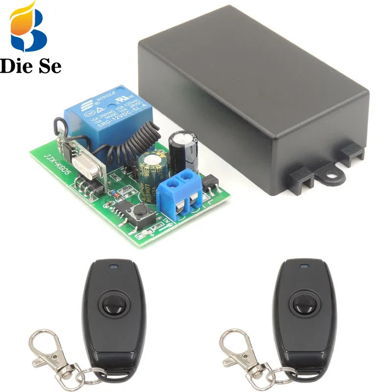 1 Receiver 2 RC DieSe 433 МГц AC85~ 220 В реле 1CH RF модуль приемника и пульт дистанционного управления для светильник контроллер лампы и умный дом - Цвет: 1 Receiver 2 RC