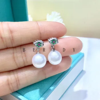 

Charm S925 Sterling Silver Earrings Set Base Findings Mountings Parts Mounts for Pearls Jade Corals Stones Beads