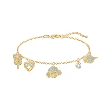 1:1 Swa «сальто на облаке» браслет с шармами Для женщин Веер "банан" простой обезьяна золото Цвет