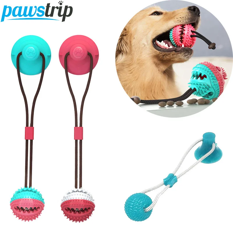 Interactive Pet Dog Toys Suction Cup Ball Elastic Ropes Dog Toy Rubber