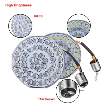 

For Harley Turn Signal Lights Amber/White/Red LED Front/Rear Turn Signal Light