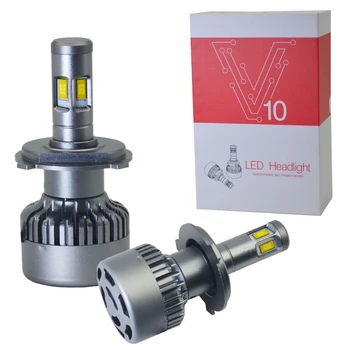 

New V10 H4 Car Led Headlights 9600Lm 120W 12V Fog Lights General Headlights Car Led Lights Silent Fans Car Bulbs Led