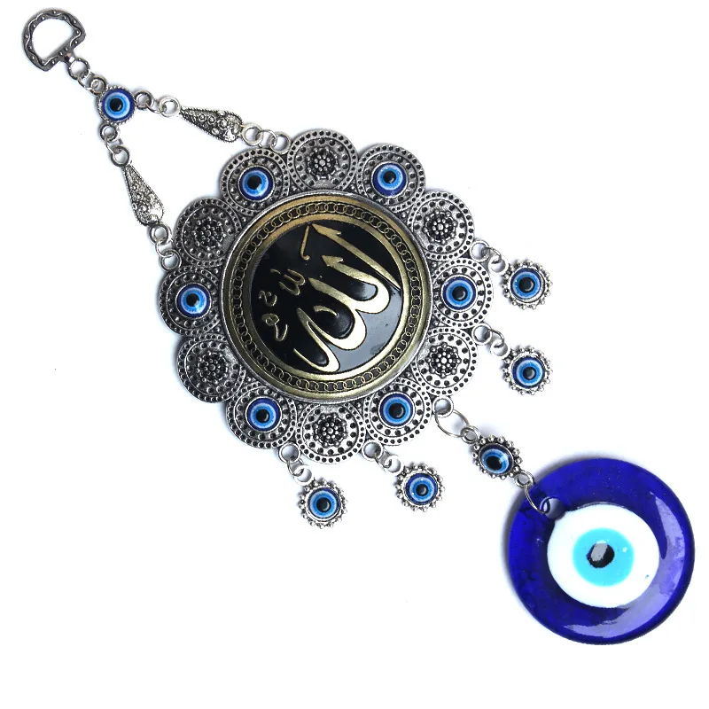 

Evil eye devil's eye blue glass eye pendant Quran Jewelry