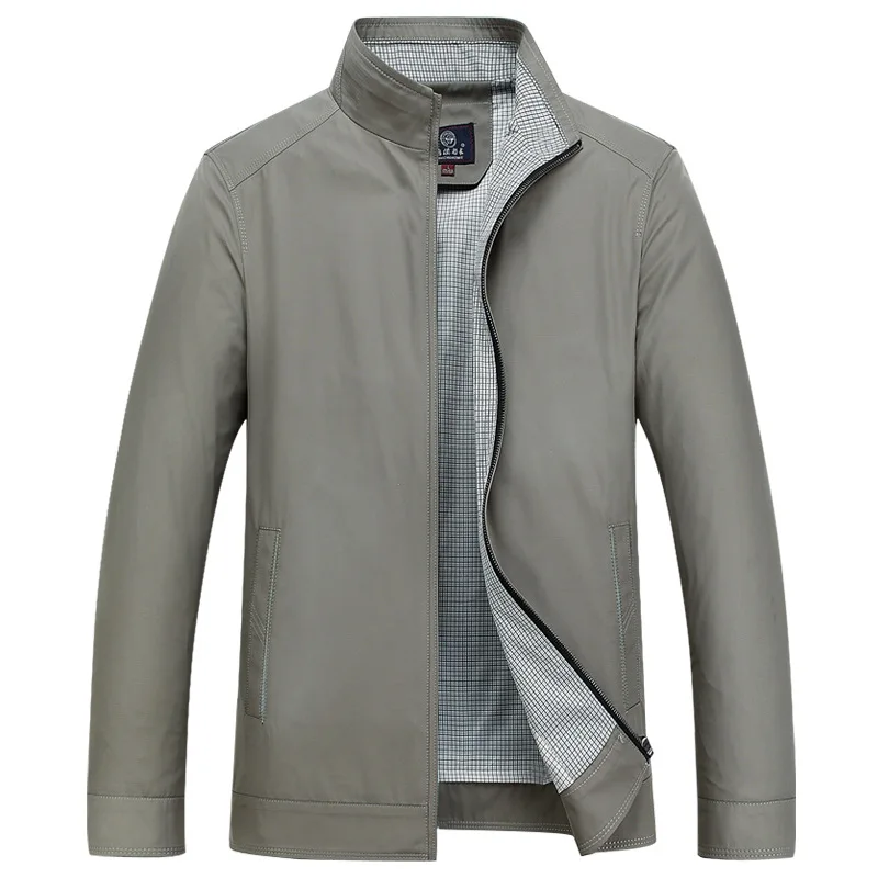 

2019 Spring And Autumn New Style Brand Men Jacket Stand Collar Thin Loose-Fit Middle-aged Jacket MEN'S Casual Jacket