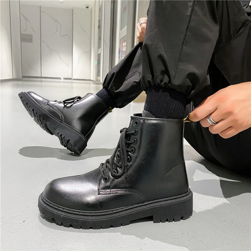 Admisión Ellos De tormenta Chelsea botas estilo Martin para hombre, Botines de cuero de lujo,  impermeables, antideslizantes, de invierno| | - AliExpress