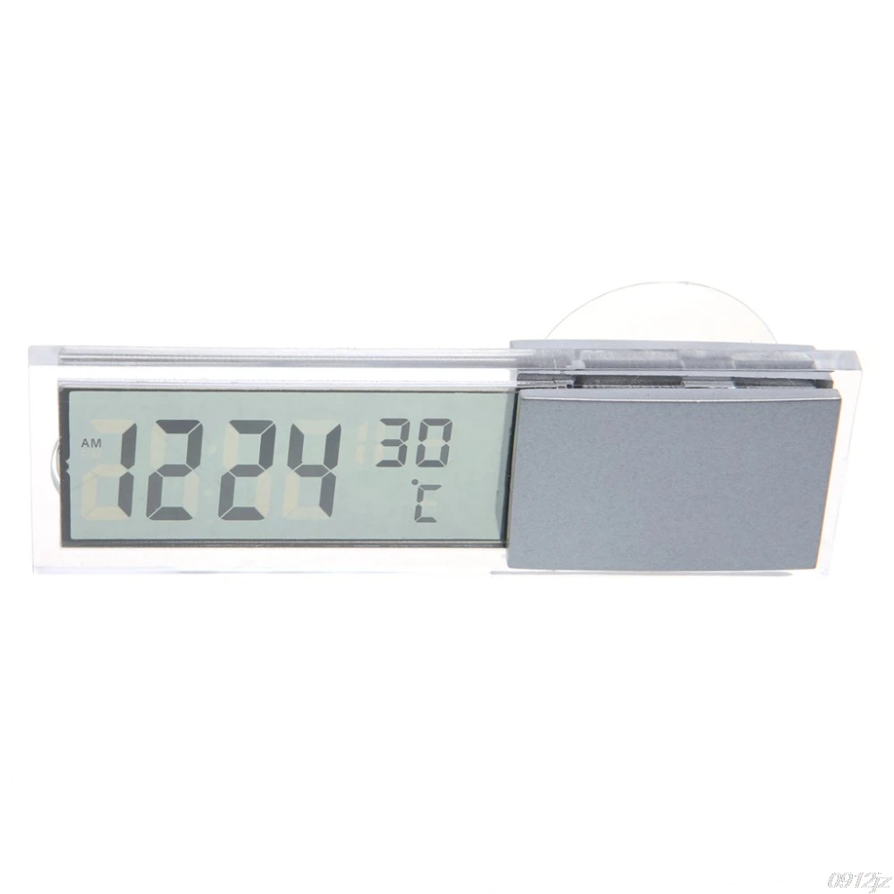

Mini LCD Digital Auto Car Truck Thermometer Clock Suction Cup Temperature Meter Wall Clock with Button Cell Battery Operated
