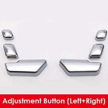 

Accessory Seat button cover Interior Trim ABS plastic Silver Decorative Frame Replacement