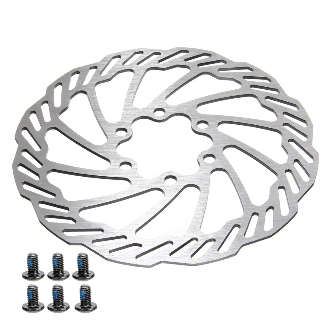 New Arrival Bike Brake Rotor 120/140/160/180/203mm Stainless Steel Bike Disc Brake Rotors + 6 Bolts For Mountain Road Bike