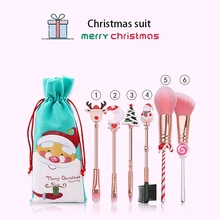 

Makeup Brushes Christmas Makeup Set Brush Cute Moose Comb Long Rod Short Rod Beauty Makeup Tool Face Shadow Gift Makeup Brush