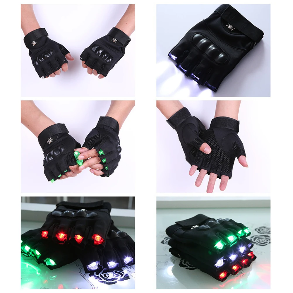 Paire de gants LED avec lumières étanches, lampe de poche, outils de  sauvetage, équipement de plein air, cyclisme, gants sans doigts pratiques  et durables (une paire) : : Sports et Plein air