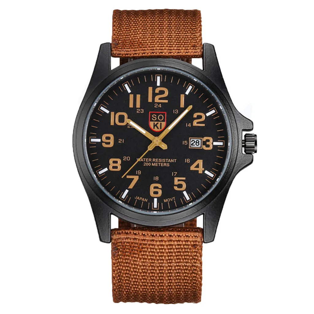 Trendy Classic Men's Quartz Watches Calendar Casual Men's Wristwatch Nylon Strap Men's Watches Relogio Masculino Reloj Hombre