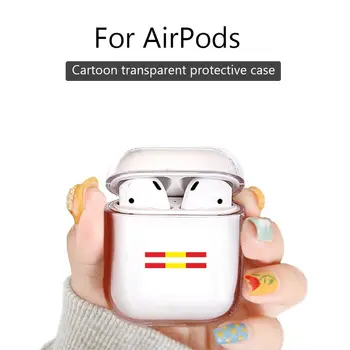 

For Airpods 1 2 Case Cover for Apple Air pods pro Earphone Clear Headphone case Accessories Personality Spanish Streak Flag
