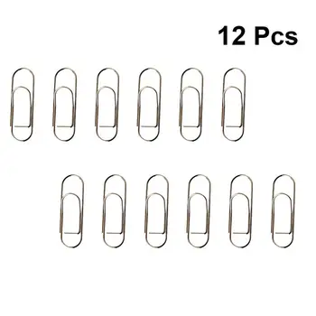 

12 pcs Pen Holder Clips Metal Multifunction Portable Hanging Pen Paper Clip Spring Clips for Office Home School