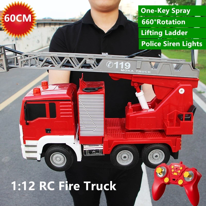 Water Sprayable Rc Fire Truck 2.4g 