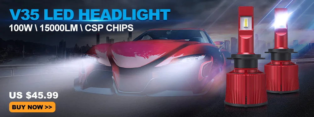 Bevinsee H7 H4 LED Lights Bulbs 9005 HB3 9006 HB4 H1 LED H3 H8 H9 H11 9012 Headlight 120W 22000LM 6000K White Car Headlamp V45
