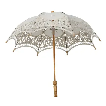 

Quality Victorian umbrella umbrella lace wedding bride umbrella Ivory 30x51cm