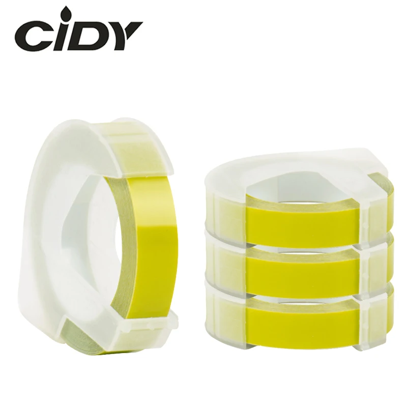 CIDY 4 шт. оливково-зеленый цвет 9 мм пластик для DYMO 3D органайзер Xpress тиснения