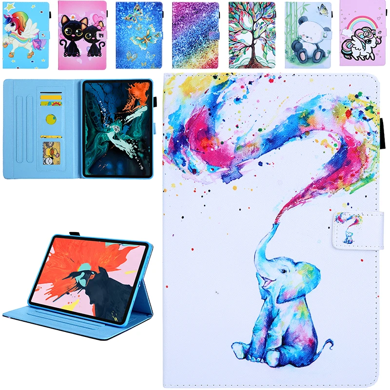 Мультяшный чехол для нового iPad Pro 2020 с держателем карандаша подставка задний