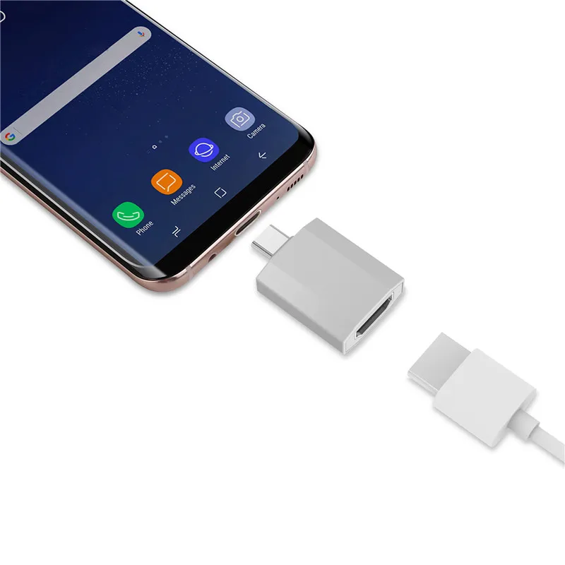Хаб типа C Basix с адаптером HDMI USB C к HDMI штекер к женскому кабелю адаптер конвертер для MacBook хром для samsung S9 S8