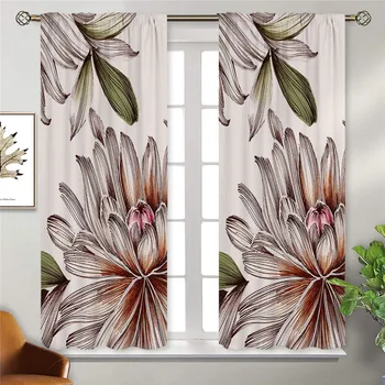 

Imixlot Floral Pattern Curtains White Sheer Polyester Fabric Curtains Three Hanging Methods 11 Size Arrivable