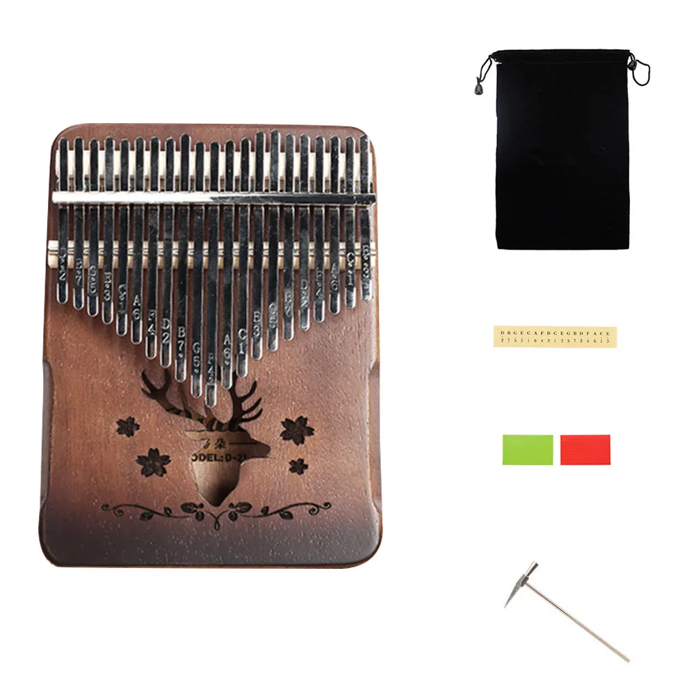 Музыкальный инструмент Kalimba 21 клавиша акации палец большого пальца пианино