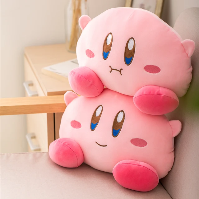 Kirby Plush Car Headrest Backrest Neck Rest Soft Pillow Cushion Kawaii Backpack Messenger Bag Gift 3
