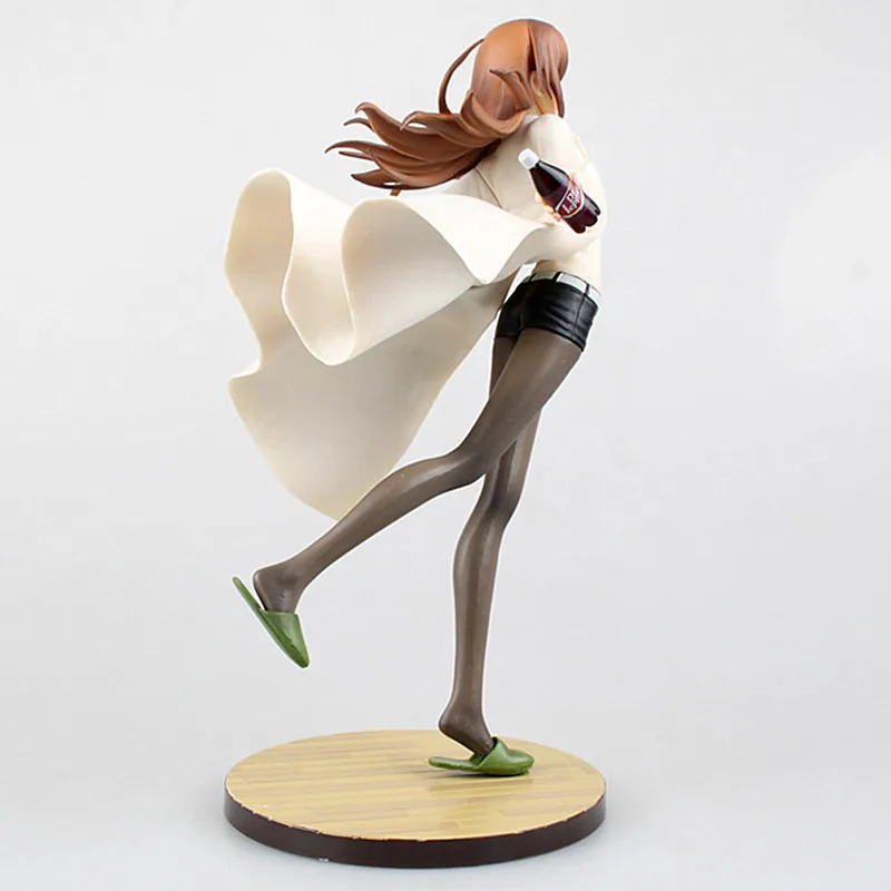 Аниме Фигурка 25 см Steins Gate Makise Kurisu белый ПВХ пальто фигурка Модель Коллекционная игрушка A235
