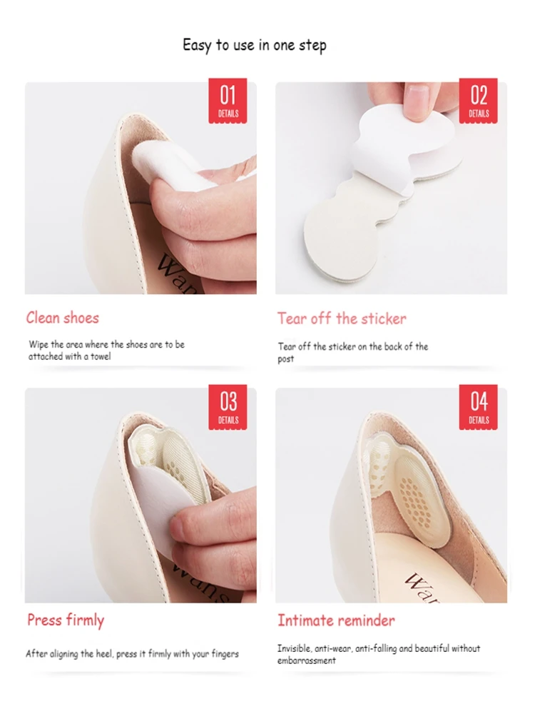 Fashion Women's Insoles for High Heels Adjust Size Adhesive Heel Liner Grips Protector Sticker Pain Relief