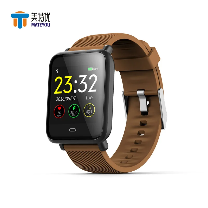 

Dragon Fen 2019 New Style 1.3-Inch TFT High-definition Color Screen Q9 Smart Bracelet Touch Control Triaxial Heart Rate Sensor B