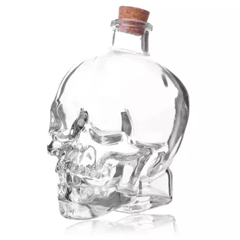 

skull wine bottle creative wine decanter wine glass sealed storage wine brewed bottle Crystal Vodka Bottles Skull Head Bottle